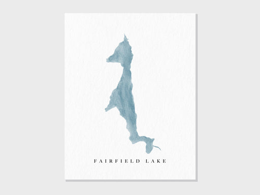 Fairfield Lake | Sapphire Valley, NC | Watercolor Lake Map Gift, Lake House Decor, Personalized Art Wedding Gift, Travel Painting, Art Print