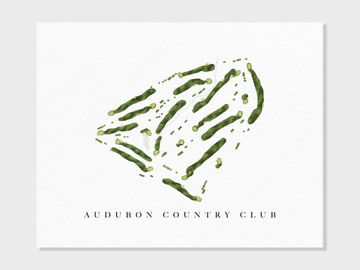 Audubon Country Club | Louisville, KY | Golf Course Map, Golfer Decor Gift for Him, Scorecard Layout | Art Print UNFRAMED
