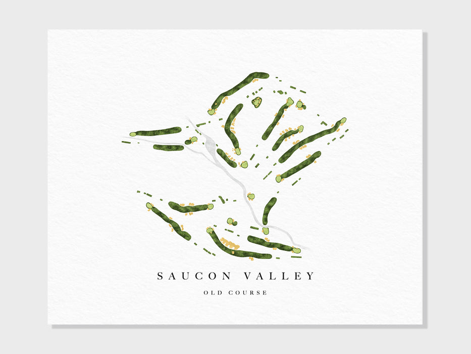 a white and green poster with the words saucon valley on it