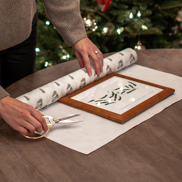 'Holly Jolly Golf Carts' Gift Wrapping Paper