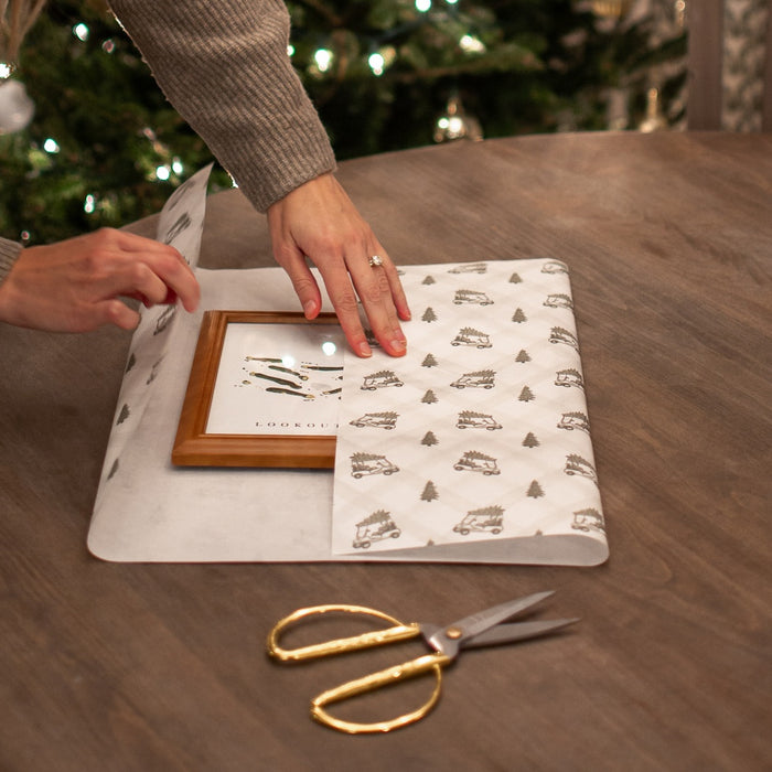 'Holly Jolly Golf Carts' Gift Wrapping Paper