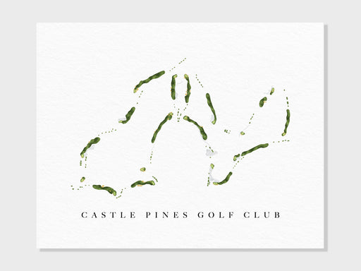 Castle Pines Golf Club | Castle Pines, CO | Golf Course Map, Personalized Golf Art Gifts for Men Wall Decor, Custom Watercolor Print