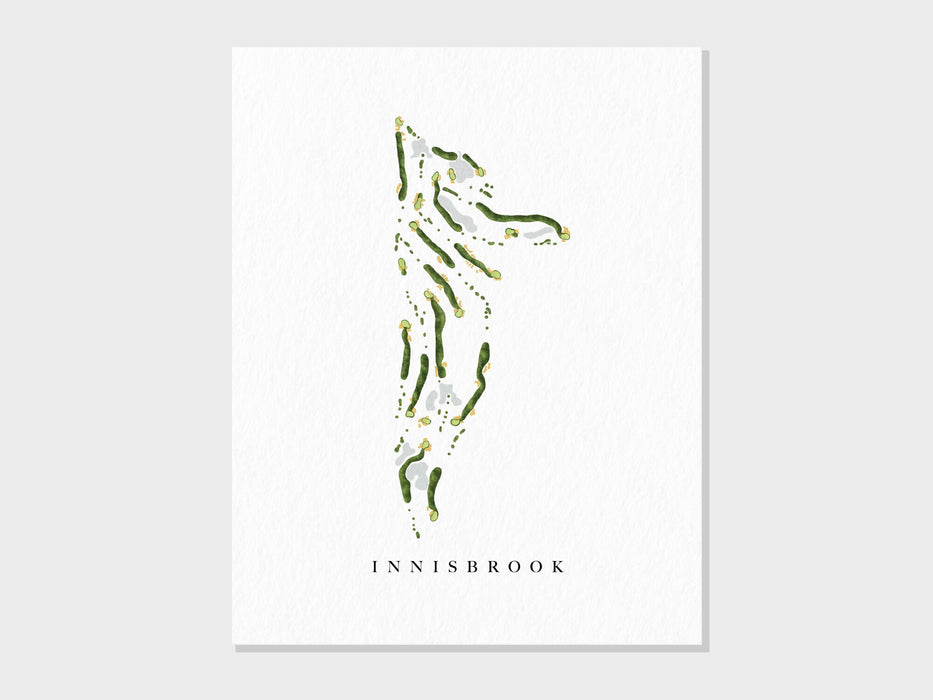 Innisbrook, Copperhead Course | Palm Harbor, FL | Golf Course Map, Personalized Golf Art Gifts for Men Wall Decor, Custom Watercolor Print