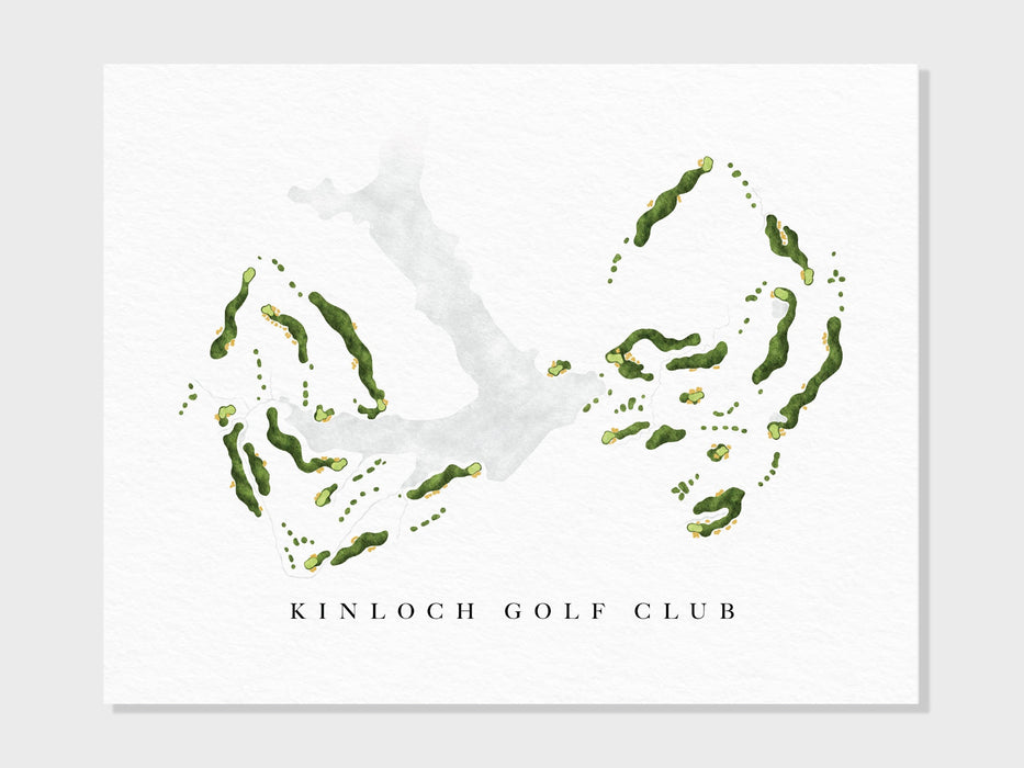 Kinloch Golf Club | Manakin-Sabot, VA | Golf Course Map, Personalized Golf Art Gifts for Men Wall Decor, Custom Watercolor Print