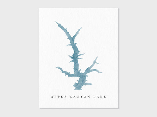 Apple Canyon Lake | Illinois | Watercolor Lake Map Gift, Lake House Decor, Personalized Art Wedding Gift, Custom Travel Painting, Art Print