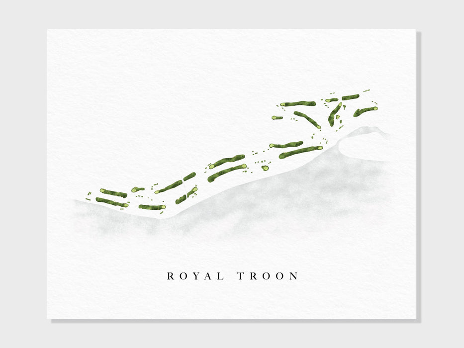 Royal Troon | Scotland | Golf Course Map, Personalized Golf Art Gifts for Men Wall Decor, Custom Watercolor Print