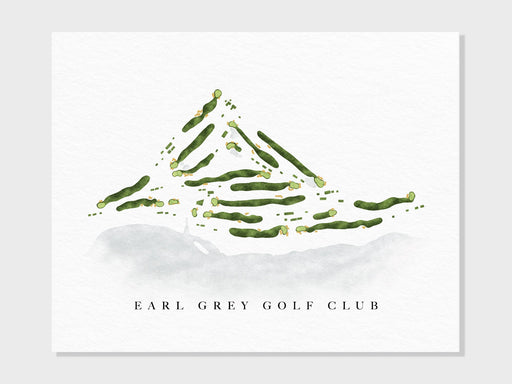 Earl Grey Golf Club | Calgary, AB | Golf Course Map, Personalized Golf Art Gifts for Men Wall Decor, Custom Watercolor Print