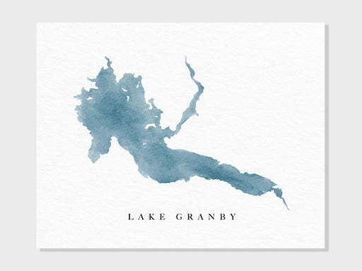 Lake Granby | Colorado | Watercolor Lake Map Gift, Lake House Decor, Personalized Art Wedding Gift, Custom Travel Painting, Art Print