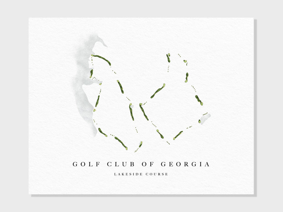 Golf Club of Georgia | Alpharetta, GA | Golf Course Map, Personalized Golf Art Gifts for Men Wall Decor, Custom Watercolor Print