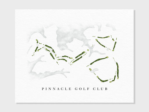 Pinnacle Golf Club | Mabank, TX | Golf Course Map, Personalized Golf Art Gifts for Men Wall Decor, Custom Watercolor Print