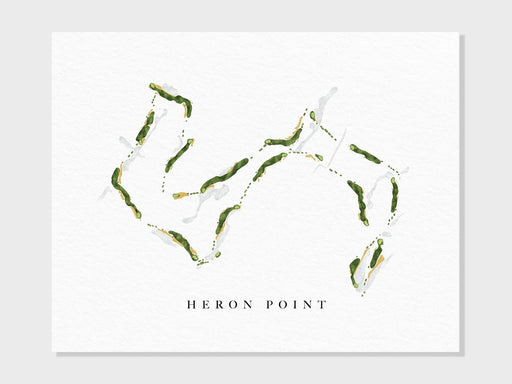 Heron Point | Sea Pines Resort, Hilton Head, SC | Golf Course Map, Personalized Golf Art Gifts for Men Wall Decor, Custom Watercolor Print