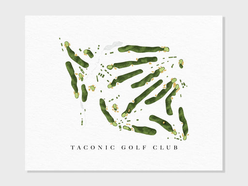 Taconic Golf Club | Williamstown, MA | Golf Course Map, Personalized Golf Art Gifts for Men Wall Decor, Custom Watercolor Print