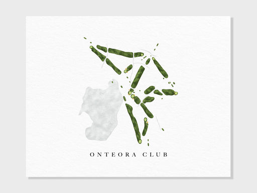 Onteora Club | Tannersville, NY | Golf Course Map, Personalized Golf Art Gifts for Men Wall Decor, Custom Watercolor Print