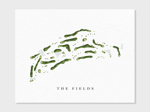 The Fields Golf Club | LaGrange, GA | Golf Course Map, Personalized Golf Art Gifts for Men Wall Decor, Custom Watercolor Print