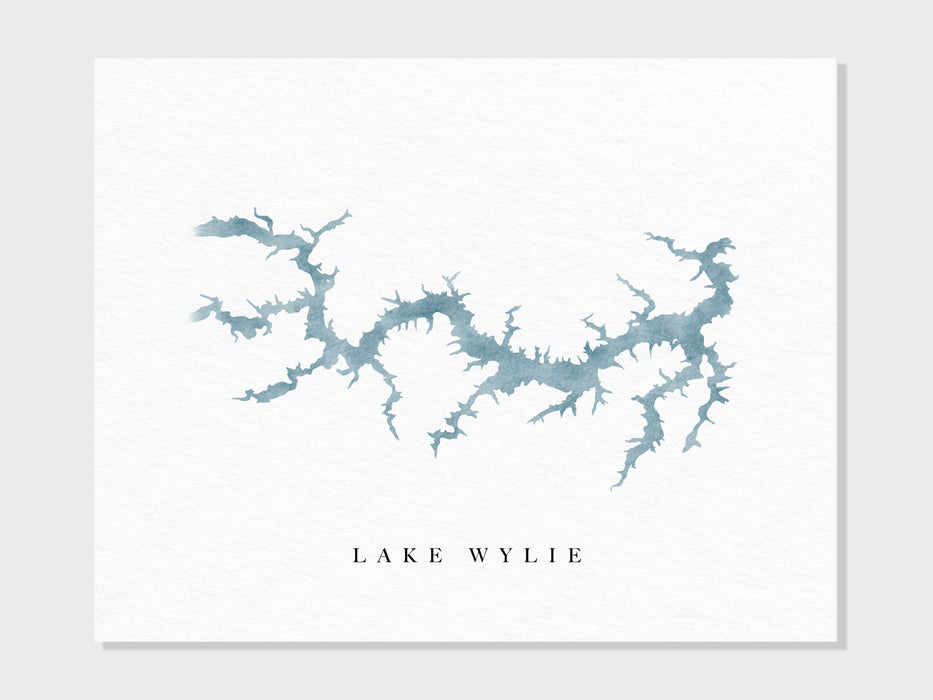 a watercolor drawing of a lake with the words lake wilie on it