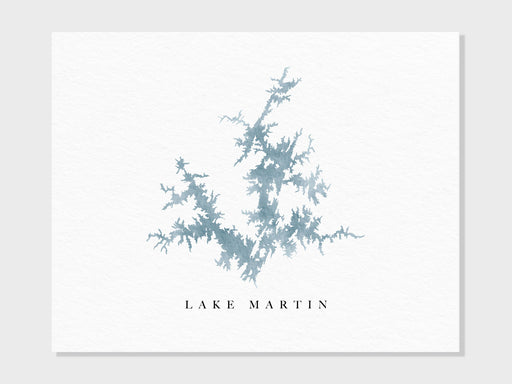 a watercolor painting of a lake martin tree