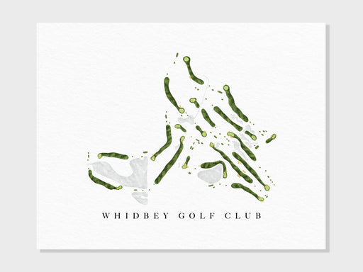 a white card with a green golf club logo on it