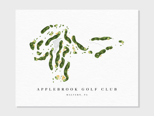 a white paper with a green golf club logo on it