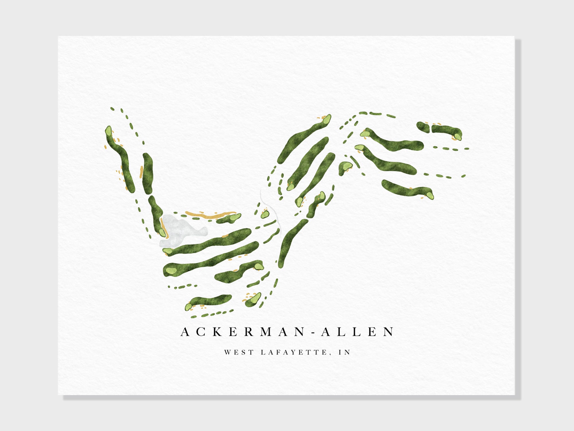 Golf Course Maps HandIllustrated Aerial Course Layouts — Claire