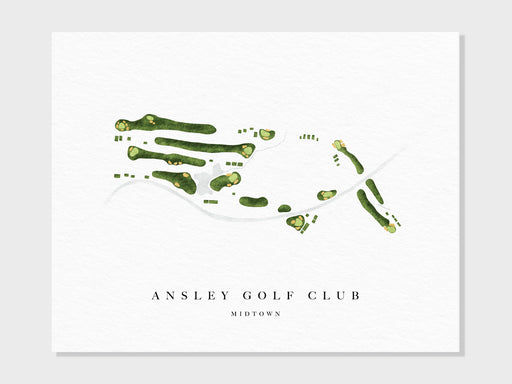 a poster of a golf club with a golf ball in the middle of it