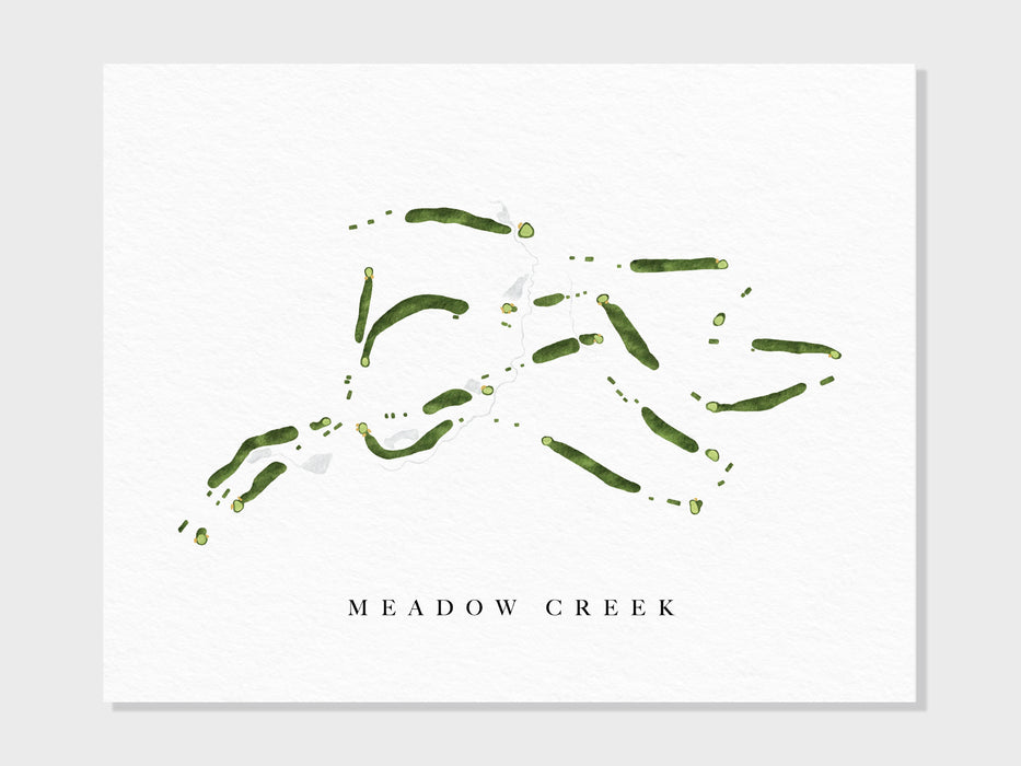 a card with the words meadow creek on it