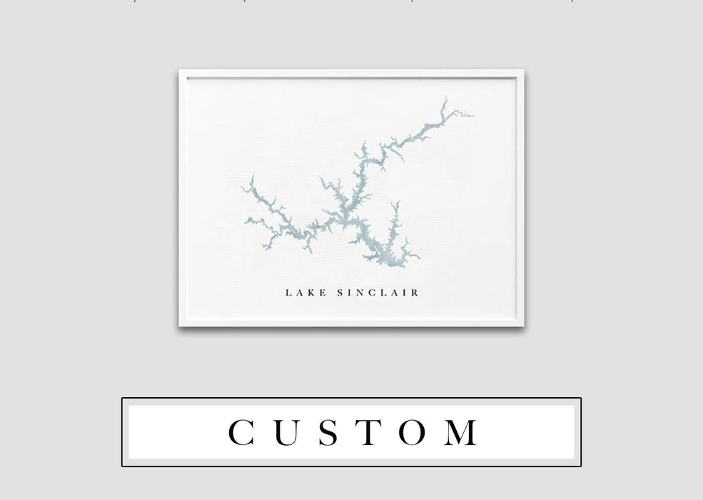 Custom Lake Map - Claire W Design