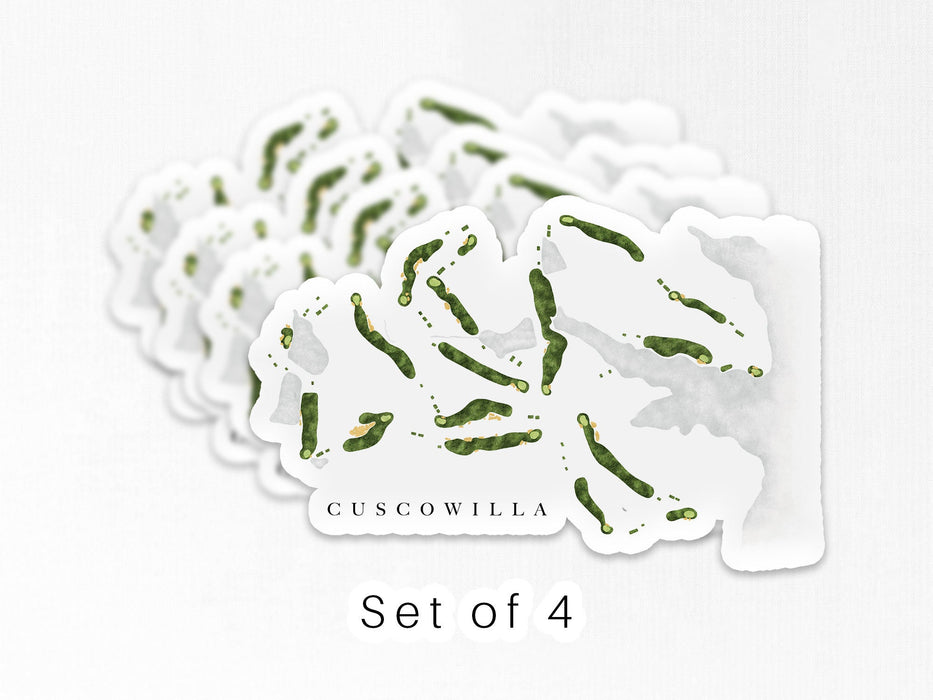 Set of 4 | Golf Course Stickers 