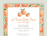 Peach Theme Baby Shower Invitations | Painted Pink & Orange Peaches 
