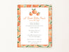 Peach Theme Baby Shower Invitations | Painted Pink & Orange Peaches 