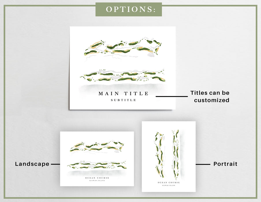 Greenville Country Club, Chanticleer | Greenville, SC | Golf Course Map, Golfer Decor Gift for Him, Scorecard Layout | Art Print UNFRAMED