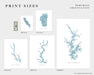 Lake Jordan | Alabama | Lake Map, Lake Decor Gift, Lake Layout | Watercolor-style Print UNFRAMED