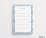 Blue Floral Notepad | Size 4x6" 