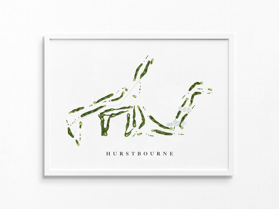 Hurstbourne Country Club | Louisville, KY | Golf Course Map, Golfer Decor Gift for Him, Scorecard Layout | Art Print UNFRAMED