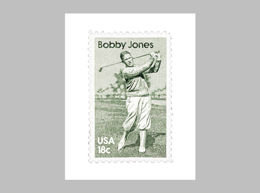 Vintage Stamp Bobby Jones | Postage Stamp Print