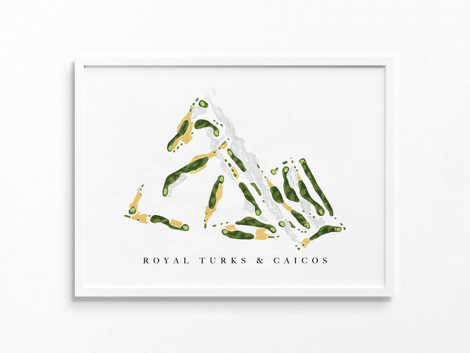 Royal Turks & Caicos Golf Club | Grace Bay | Golf Course Map, Golfer Decor Gift for Him, Scorecard Layout | Art Print UNFRAMED