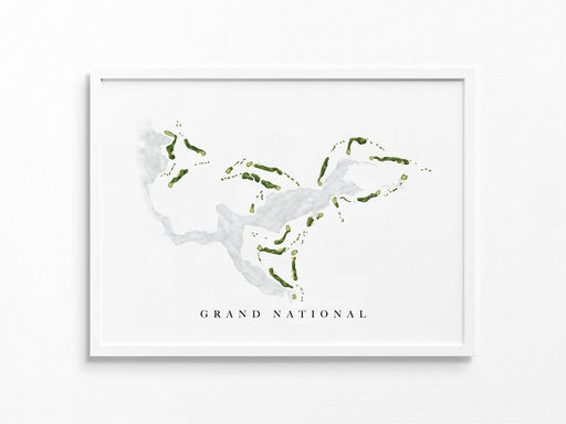 RTJ Golf Trail at Grand National | Opelika, AL | Golf Course Map, Golfer Decor Gift for Him, Scorecard Layout | Art Print UNFRAMED