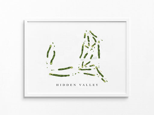 Hidden Valley Golf Course | Pine Grove, PA | Golf Course Map, Golfer Decor Gift for Him, Scorecard Layout | Art Print UNFRAMED