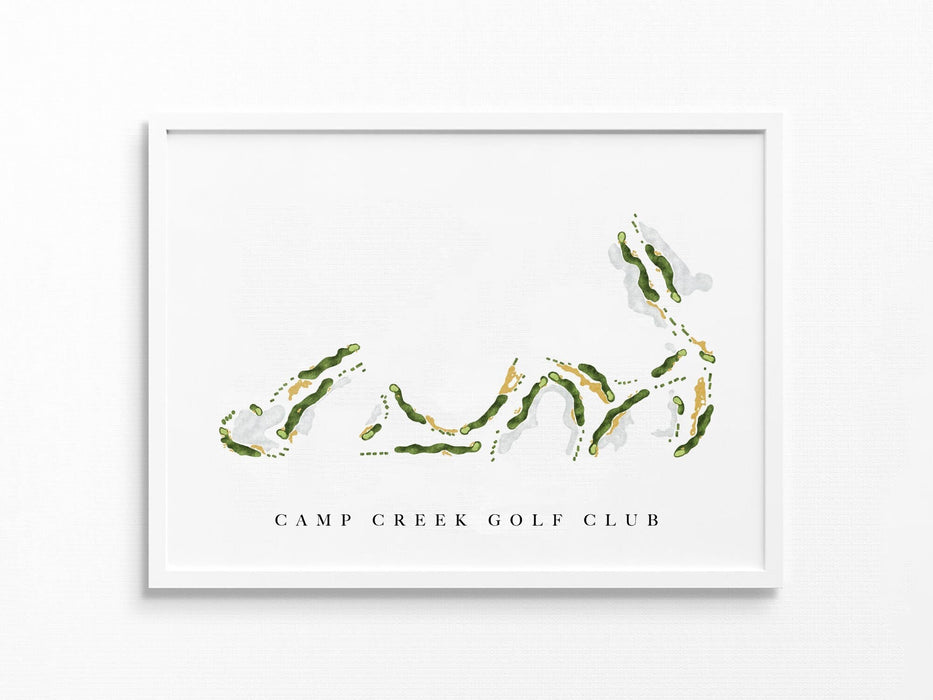 Camp Creek Golf Club | 3A Watersound, FL | Golf Course Map, Golfer Decor Gift for Him, Scorecard Layout | Art Print UNFRAMED