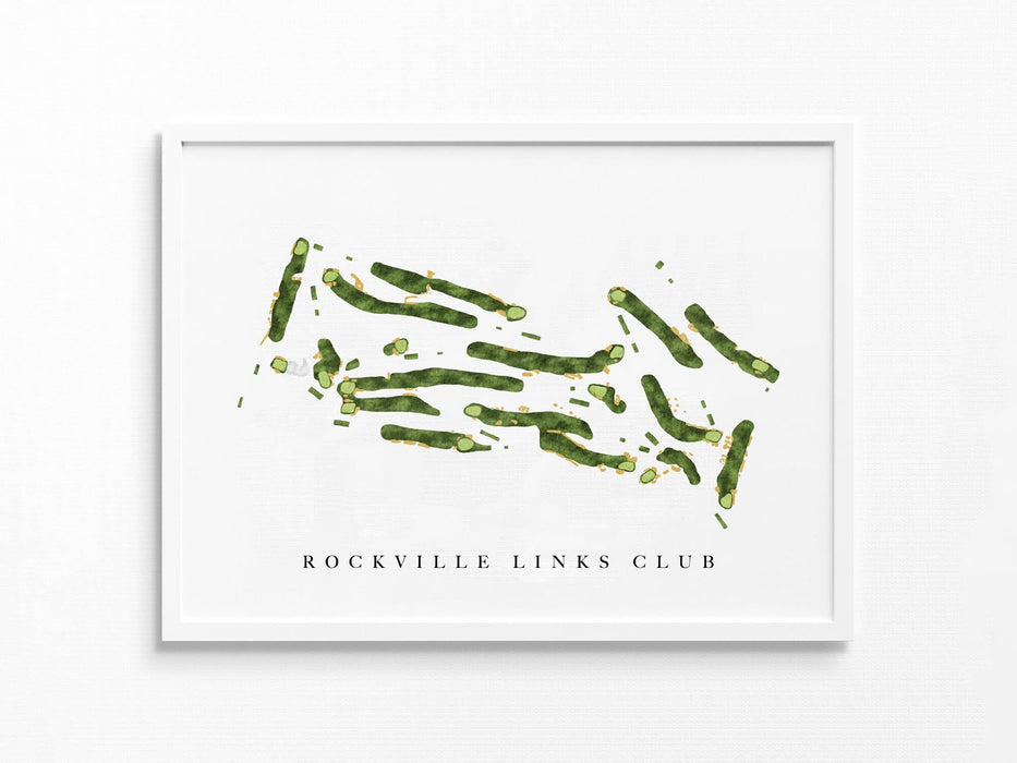 Rockville Links Club | Rockville Centre, NY | Golf Course Map, Golfer Decor Gift for Him, Scorecard Layout | Art Print UNFRAMED