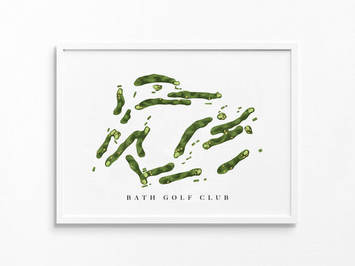 Bath Golf Club | England | Golf Course Map, Golfer Decor Gift for Him, Scorecard Layout | Art Print UNFRAMED