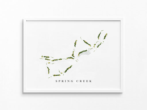 Spring Creek Golf Club | Zion Crossroads, VA | Golf Course Map, Golfer Decor Gift for Him, Scorecard Layout | Art Print UNFRAMED
