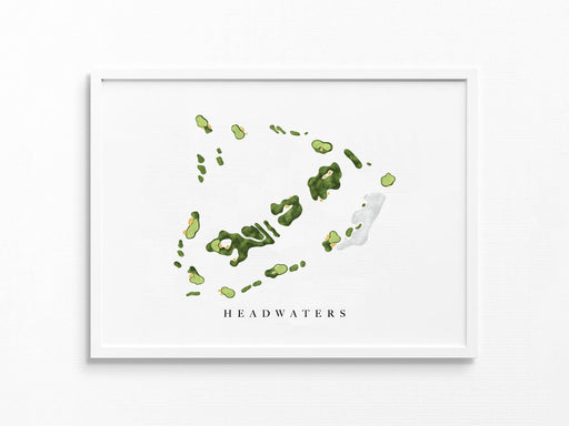 Headwaters Golf Club | Cashiers, NC | Golf Course Map, Golfer Decor Gift for Him, Scorecard Layout | Art Print UNFRAMED