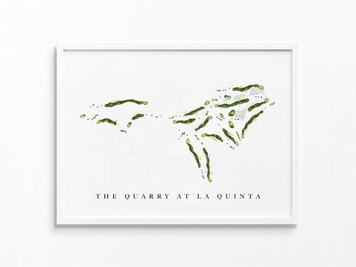 The Quarry at La Quinta | La Quinta, CA | Course Map, Golf Painting, Golf Gift for Him, Paper Anniversary, Layout | Art Print UNFRAMED