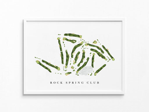 Rock Spring Club | West Orange, NJ | Golf Course Map, Golfer Decor Gift for Him, Scorecard Layout | Art Print UNFRAMED