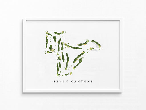 Seven Canyons Golf Club | Sedona, AZ | Golf Course Map, Golfer Decor Gift for Him, Scorecard Layout | Art Print UNFRAMED