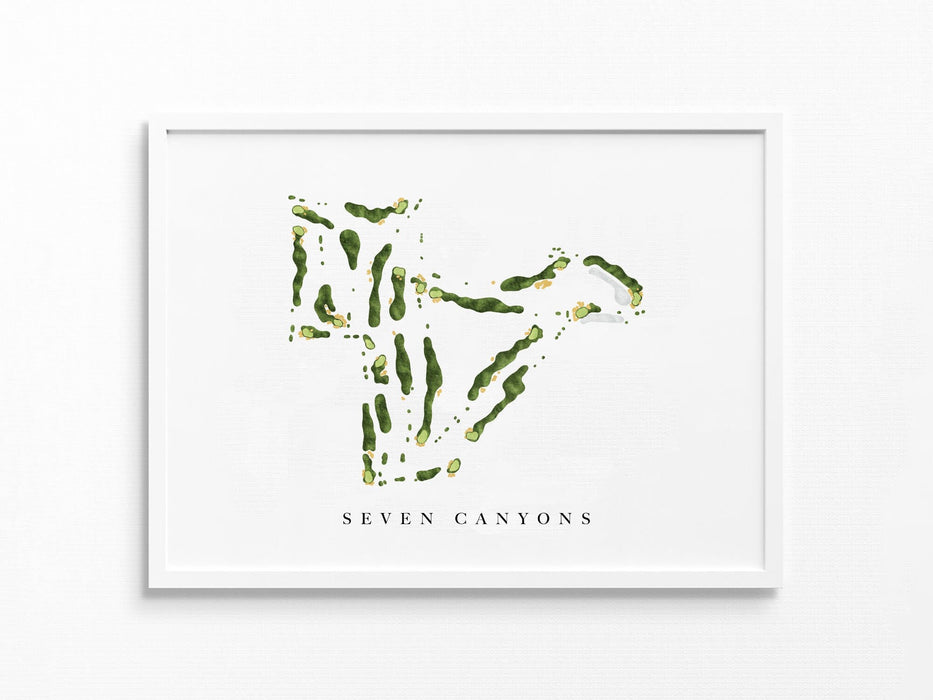 Seven Canyons Golf Club | Sedona, AZ | Golf Course Map, Golfer Decor Gift for Him, Scorecard Layout | Art Print UNFRAMED