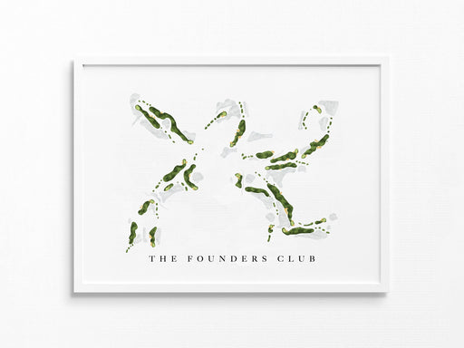 The Founders Club | Sarasota, FL | Golf Course Map, Golfer Decor Gift for Him, Scorecard Layout | Art Print UNFRAMED