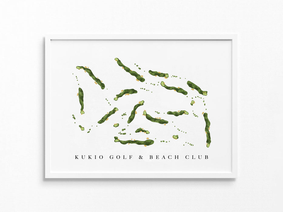 Kukio Golf & Beach Club | Kailua-Kona, HI | Golf Course Map, Golfer Decor Gift for Him, Scorecard Layout | Art Print UNFRAMED
