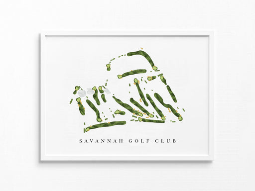 Savannah Golf Club | Savannah, GA | Golf Course Map, Golfer Decor Gift for Him, Scorecard Layout | Art Print UNFRAMED