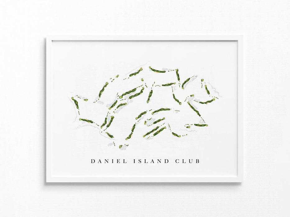 Daniel Island Club | Charleston, SC | Golf Course Map, Golfer Decor Gift for Him, Scorecard Layout | Art Print UNFRAMED